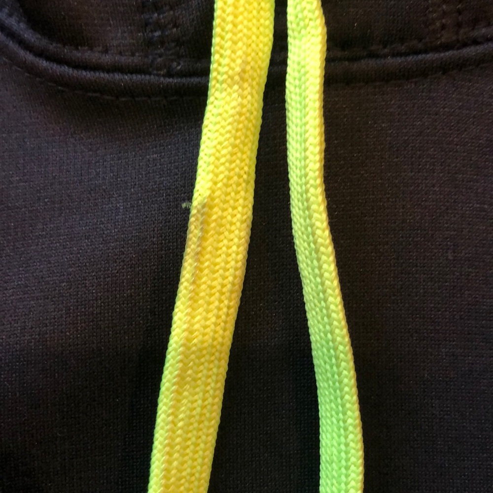 Nike thermafit black and highlighter yellow hoodie - Picture 4 of 8